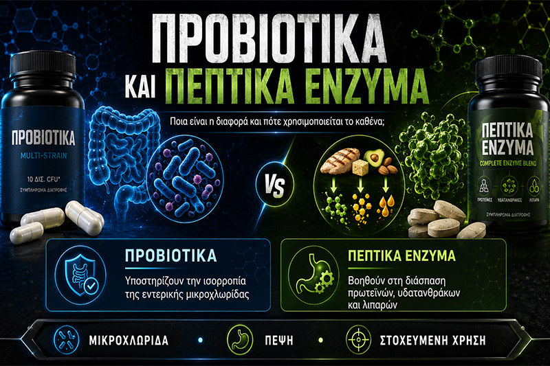 Προβιοτικά και πεπτικά ένζυμα: Ποια είναι η διαφορά και πότε χρησιμοποιείται το καθένα;