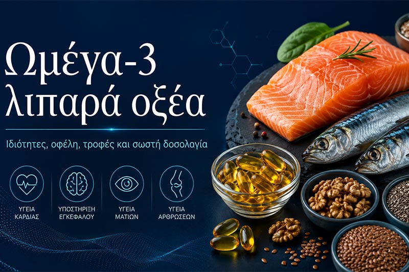 Ωμέγα‑3 λιπαρά οξέα: Ιδιότητες, οφέλη, τροφές και σωστή δοσολογία
