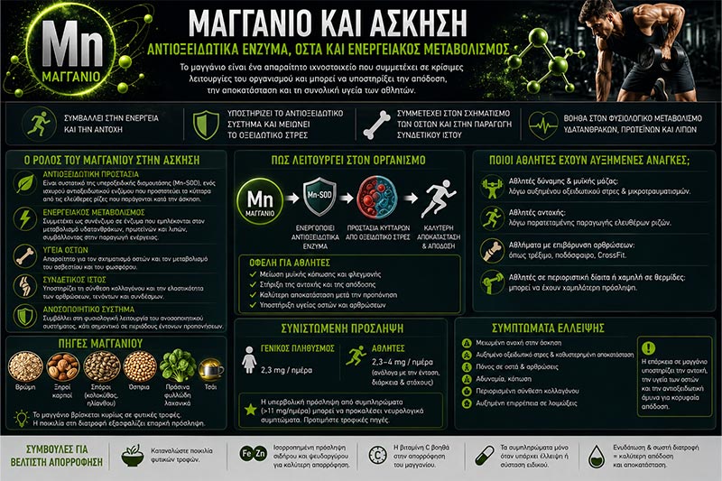 Manganese and Exercise: Antioxidant Enzymes, Bone Health and Metabolism