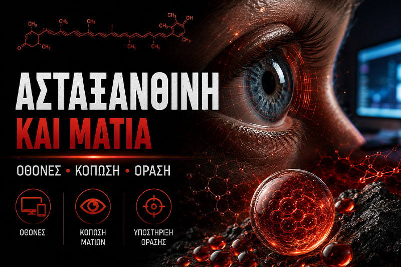 Ασταξανθίνη και Μάτια: Οθόνες, Κόπωση και Όραση
