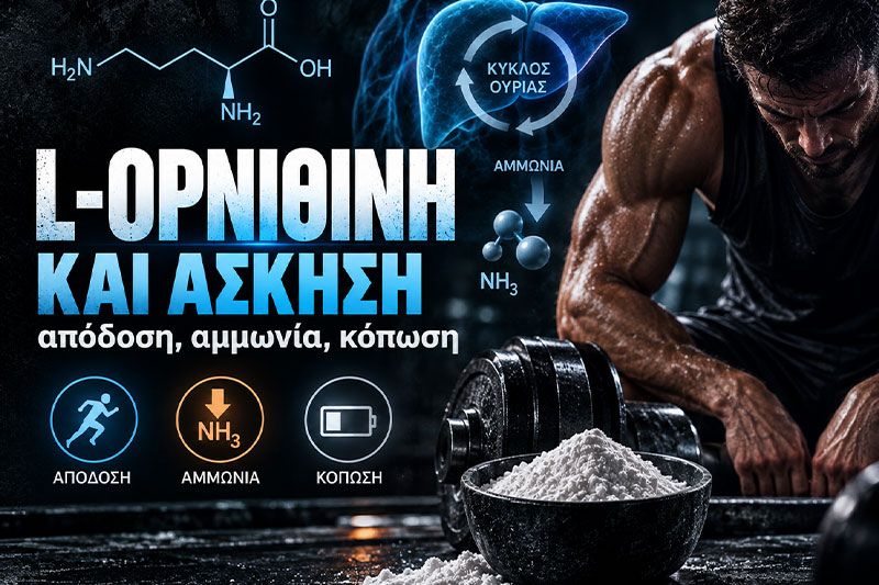 L-Ορνιθίνη και άσκηση: απόδοση, αμμωνία, κόπωση