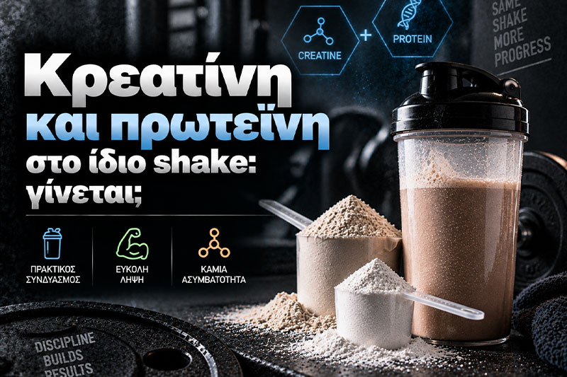 Κρεατίνη και πρωτεΐνη στο ίδιο shake: γίνεται;
