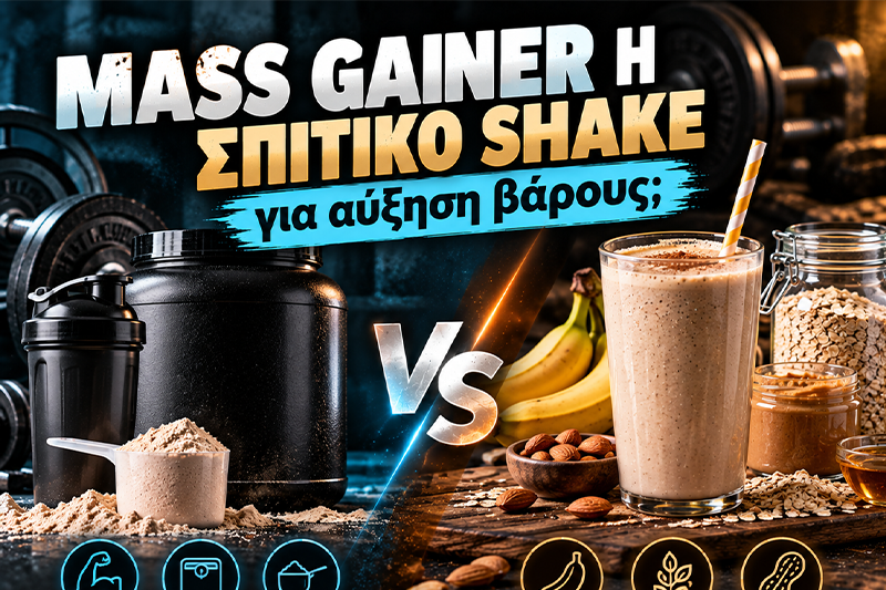 Mass gainer ή σπιτικό shake για αύξηση βάρους;