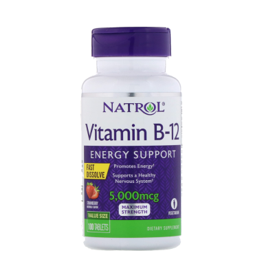 Athlete's Health Natrol Vitamin B-12 Fast Dissolve 5000mcg 100 Tabs