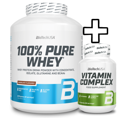 Whey Isolate BioTech USA 100% Pure Whey 2270g + () Vitamin Complex 60 Caps