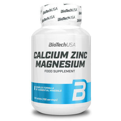 Vitamins & Minerals BioTech USA Calcium Zinc Magnesium 100 Tabs