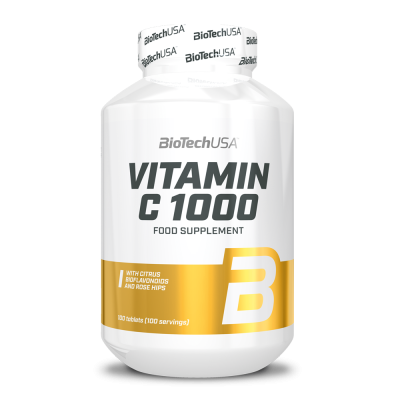 BioTech USA Vitamin C 1000 Rose Hips & Bioflavonoids 100 Tabs