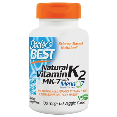 Doctor's Best Natural Vitamin K2 MK7 with MenaQ7 100mcg 60 Vcaps