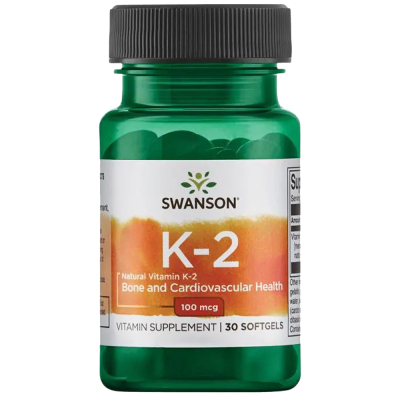 Athlete's Health Swanson Vitamin K-2 Natural 100mcg 30 Softgels