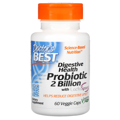Doctor's Best Digestive Health Probiotic 2 Billion with LactoSpore 60 Vcaps