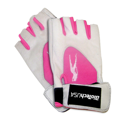 Women's BioTech USA Lady 1 Pink Fit Gloves (White-Pink)