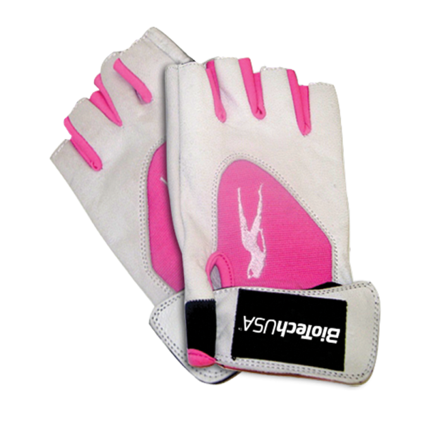 BioTech USA Lady 1 Pink Fit Gloves (White-Pink)