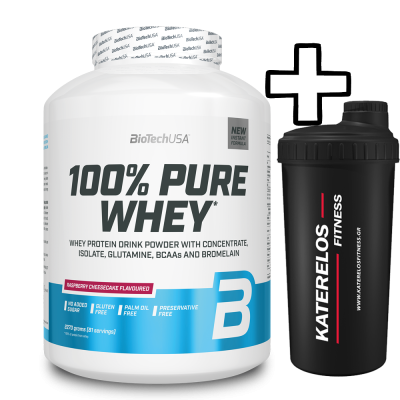 Whey Isolate BioTech USA 100% Pure Whey 2270g + () Katerelos Fitness Shaker 700ml