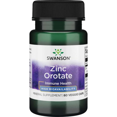 Athlete's Health Swanson Zinc Orotate 60 Vcaps