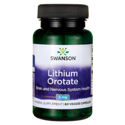 Swanson Lithium Orotate 5mg 60 VCaps