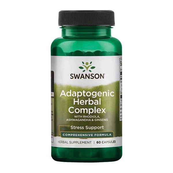 Swanson Rhodiola Ashwagandha Ginseng Complex 60 Caps