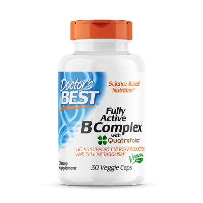 Αθλητική Διατροφή Doctor's Best Fully Active B-Complex with Quatrefolic 30 Vcaps
