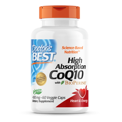 Doctor's Best High Absorption CoQ10 with BioPerine 400mg 60 Vcaps