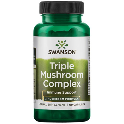 Mushroom Swanson High-Potency Triple Mushroom Standardized Complex 60 Caps