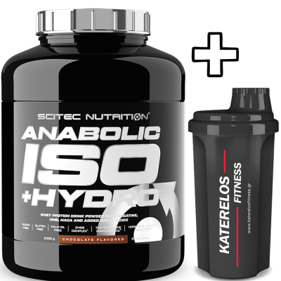 Proteins Scitec Nutrition Anabolic Iso+Hydro 2350g + () Katerelos Fitness Shaker 700ml