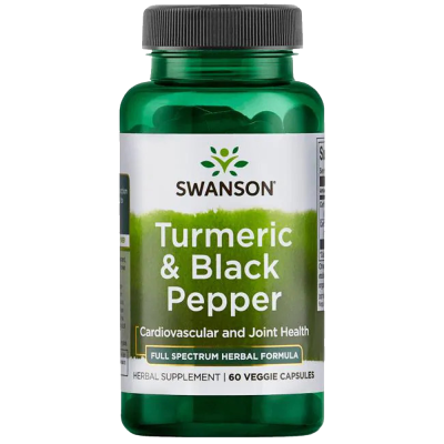 Υγεία του Αθλητή Swanson Turmeric & Black Pepper 60 Veggie Caps