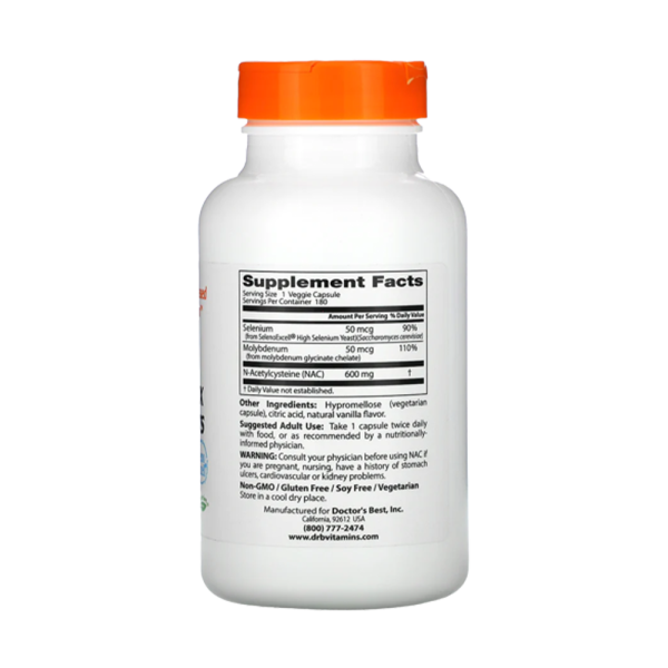 Doctors Best NAC Detox Regulators 180 VCaps