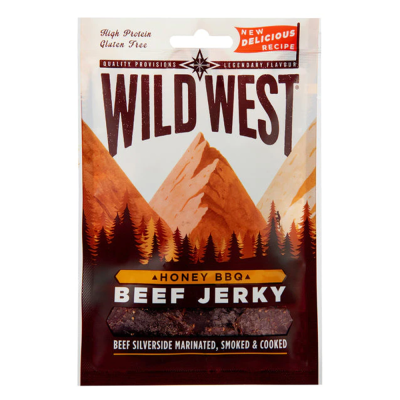 Healthy Food Wild West Beef Jerky Honey BBQ 25g