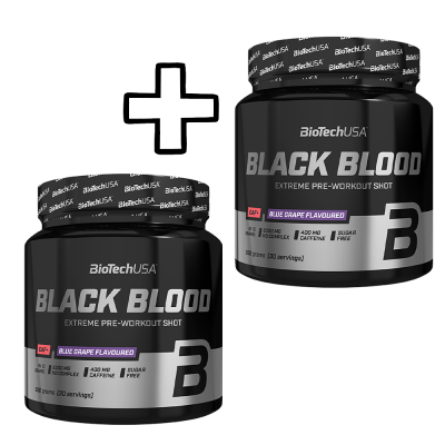 Before Work-Out 2x BioTech USA Black Blood CAF+ 300g