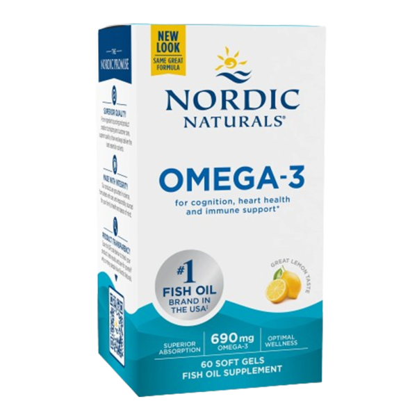 Nordic Naturals Omega-3 690mg Lemon 60 Softgel