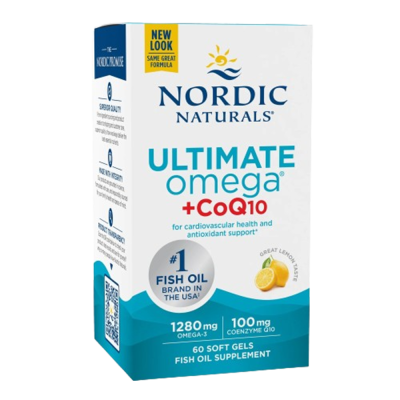 Wellness Nordic Naturals Ultimate Omega + CoQ10 1280mg Lemon 60 Softgels