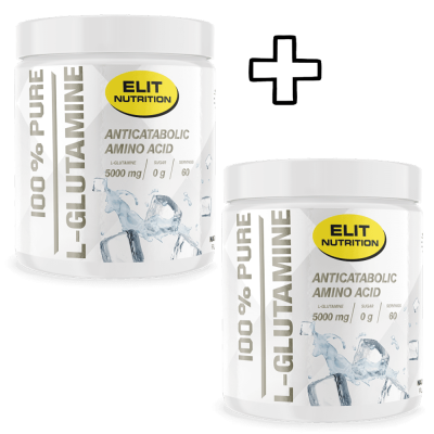 2x | 3x Pieces 2x Elit Nutrition 100% Pure L-Glutamine 300g