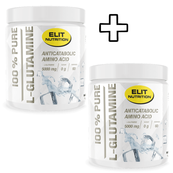 2x Elit Nutrition 100% Pure L-Glutamine 300g