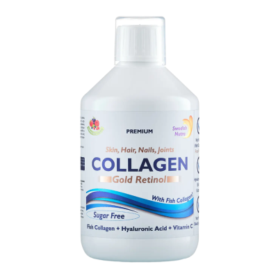 Οστά και Αρθρώσεις Swedish Nutra Collagen Gold Retinol 12.500mg Marine 500ml