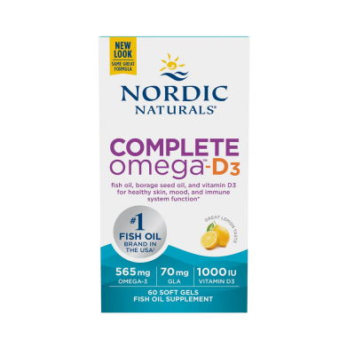 Nordic Naturals Complete Omega-D3 565mg Lemon 60 Softgels