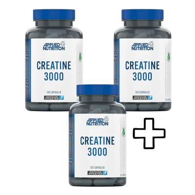 2x | 3x Τεμάχια 3x Applied Nutrition Creatine Micronized Monohydrate 3000 120 Caps