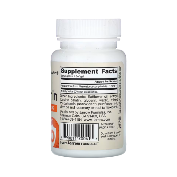 Jarrow Formulas Astaxanthin 12mg 30 Softgels