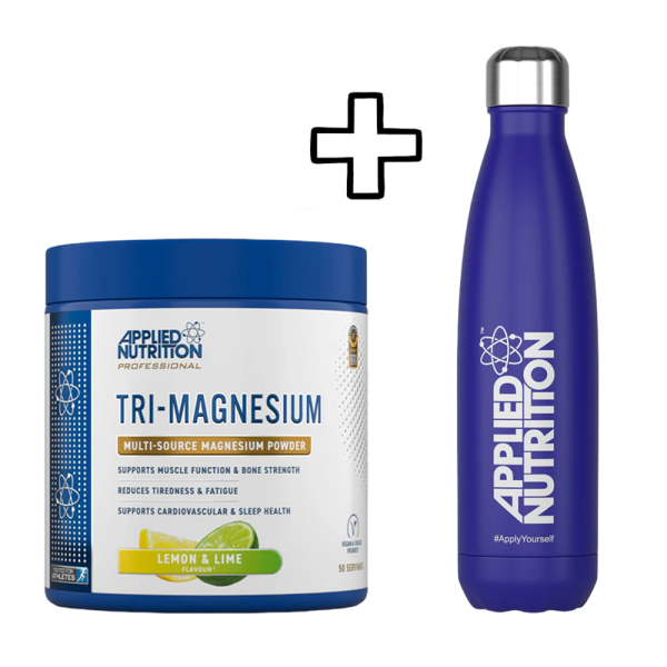 Applied Nutrition Tri-Magnesium Powder 200g + Applied Nutrition Stainless Steel Flask 500ml