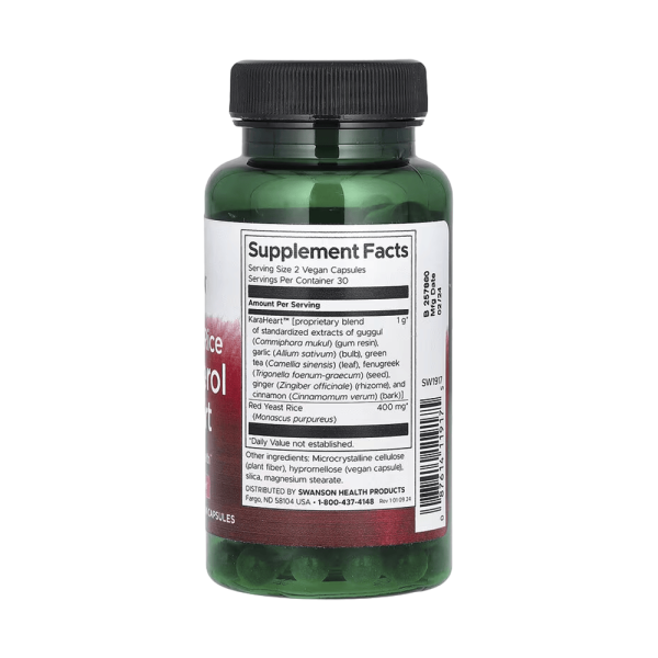 Swanson Red Yeast Rice Cholesterol Support 60 VCaps