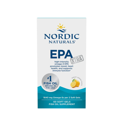 EPA Nordic Naturals EPA Xtra Fish Oil 1640mg Lemon 60 Softgels
