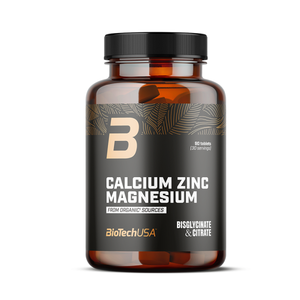 BioTech USA Calcium Zinc Magnesium Organic Sources 90 Tabs