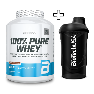 BioTech USA 100% Pure Whey 2270g + (ΔΩΡΟ) BioTech USA Wave Shaker 600ml