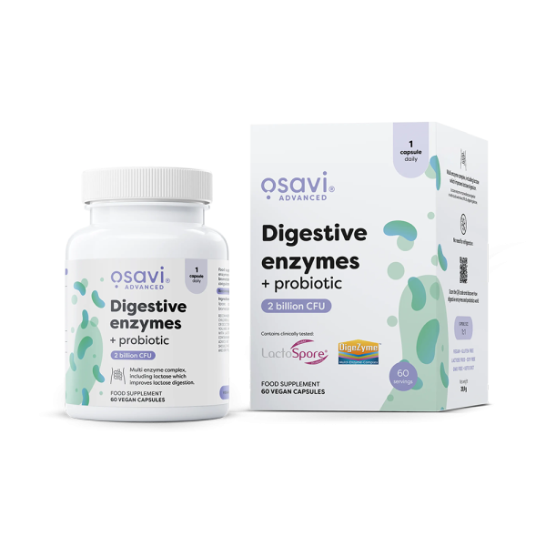 Osavi Digestive Enzymes + Probiotic 60 VCaps
