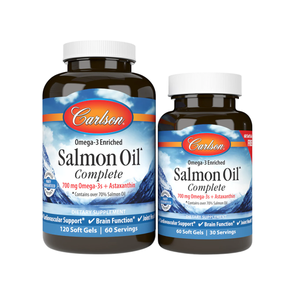 Carlson Labs Norwegian Salmon Oil Complete 120 + 60 Softgels