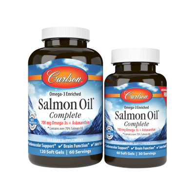 Βασικά Λιπαρά Carlson Labs Norwegian Salmon Oil Complete 120 + 60 Softgels