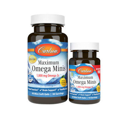 Omega-3 Carlson Labs Maximum Omega Minis 60 + 20 Softgels