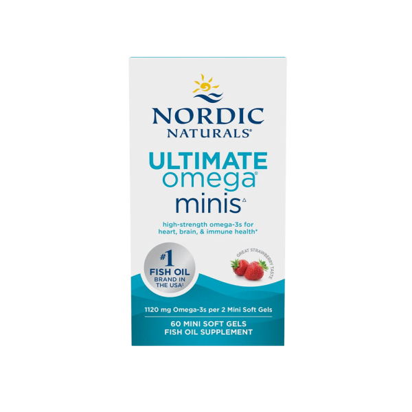 Nordic Naturals Ultimate Omega 2X Mini 1120mg Strawberry 60 Mini Softgels