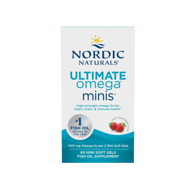 Omega-3 Nordic Naturals Ultimate Omega 2X Mini 1120mg Strawberry 60 Mini Softgels