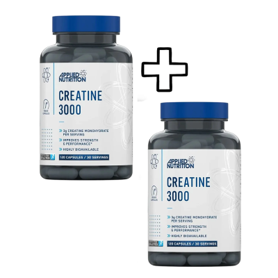 Vegan 2x Applied Nutrition Creatine Micronized Monohydrate 3000 120 Caps