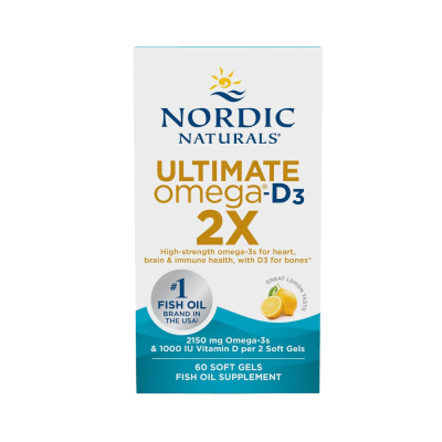Nordic Naturals Ultimate Omega-D3 2X 2150mg Lemon 60 Softgels