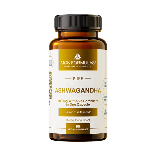 MCS Formulas Pure Organic Ashwagandha 400mg 60 VCaps